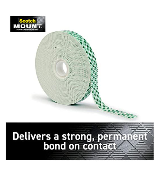 3M Scotch Mount Indoor Double-Sided Mounting Tape Mega Roll 110H-Long-DC, 1/2 in x 75 in