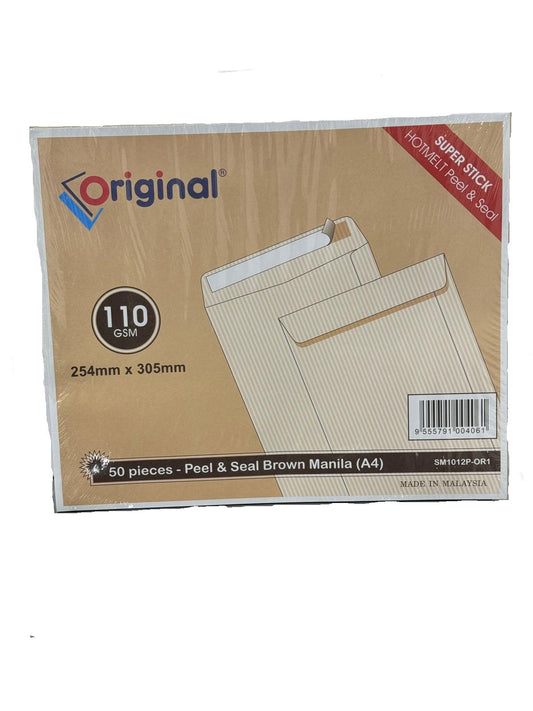Original® Envelopes 30.5 cm X 25.4 cm Peel & Seal in a Pack of 50 PC