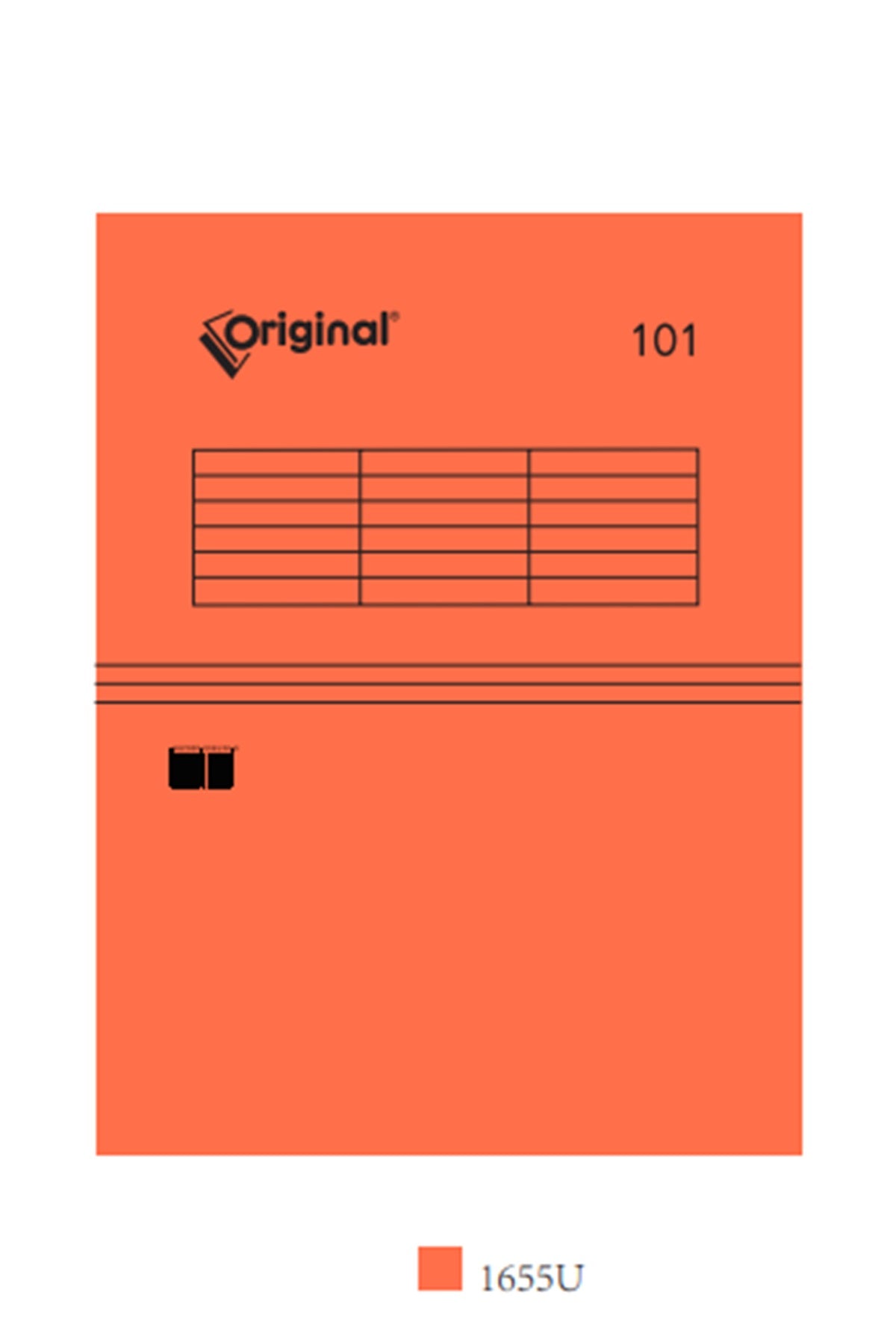 مجلد تلسكوبي Original®-Economy 101 بلون سادة، عمودان للتعليق، كل صندوق يحتوي على 50 قطعة