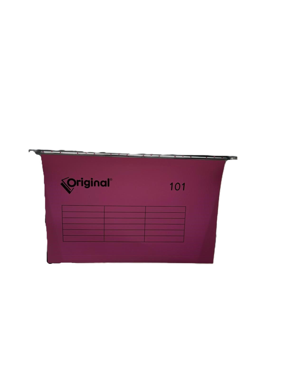 مجلد تلسكوبي Original®-Economy 101 بلون سادة، عمودان للتعليق، كل صندوق يحتوي على 50 قطعة