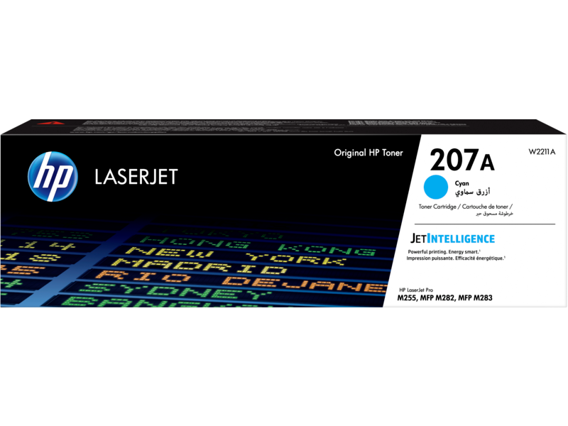 خرطوشة مسحوق حبر أصلية باللون السماوي HP 207A لطابعات LaserJet (W2211A)