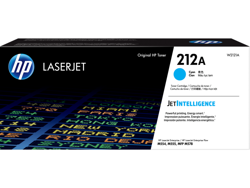 خرطوشة مسحوق حبر أصلية باللون السماوي HP 212A LaserJet (W2121A)
