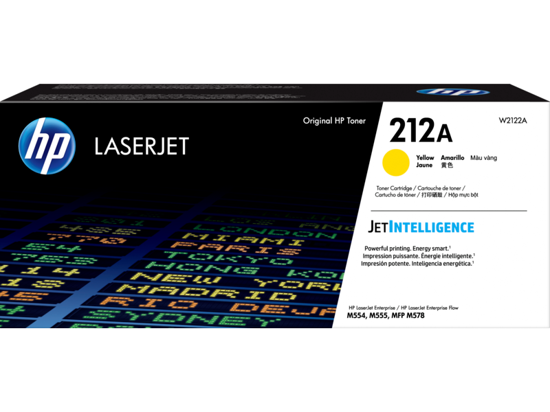 HP 212A Yellow Original LaserJet Toner Cartridge (W2122A)