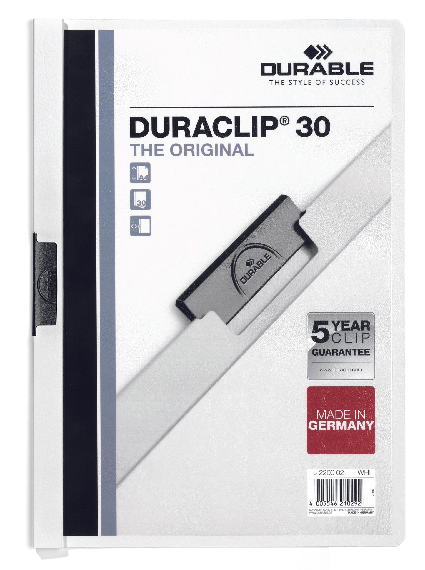 مجلد قصاصات DURACLIP® 30 A4 لكل قطعة