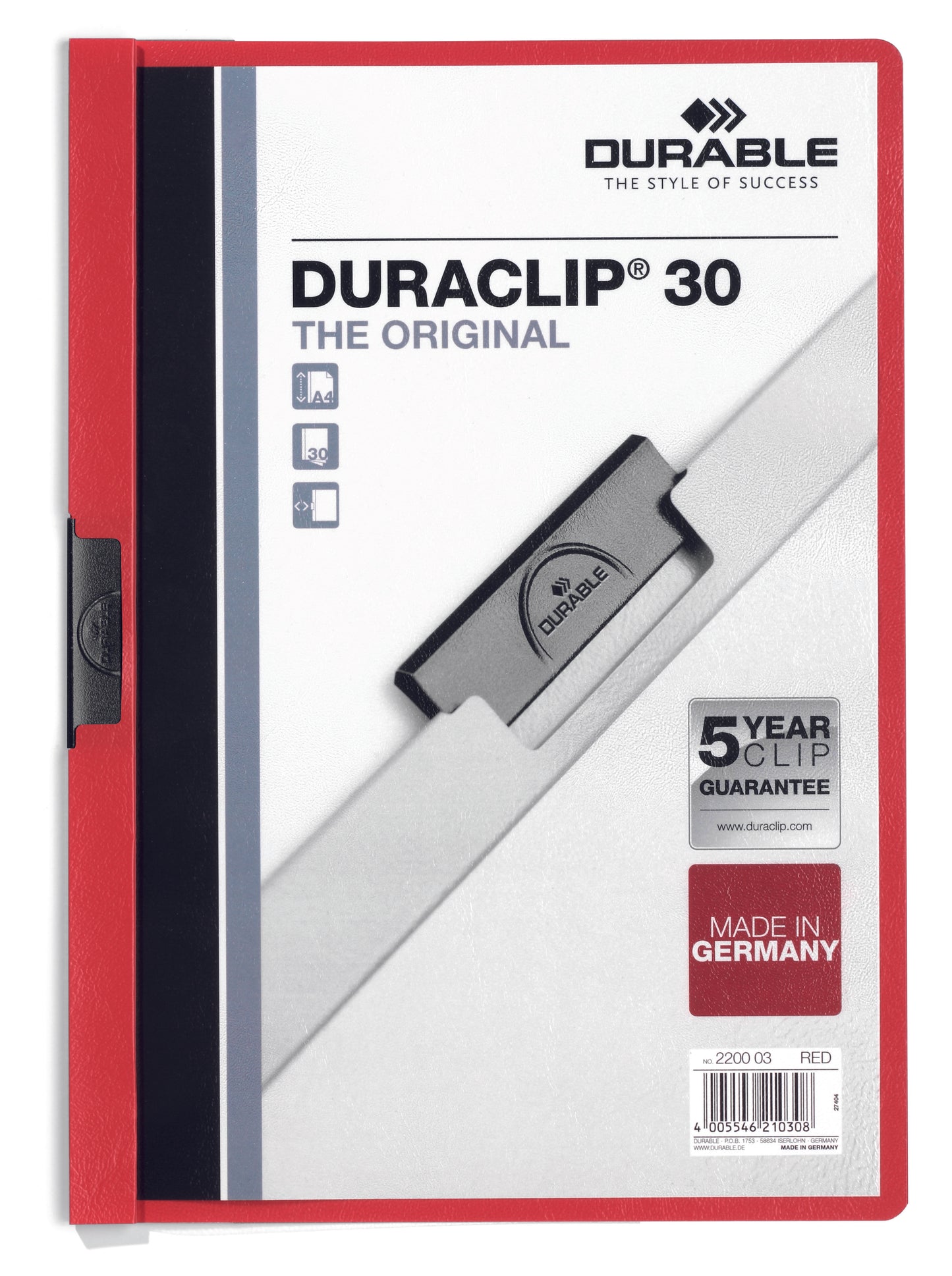 مجلد قصاصات DURACLIP® 30 A4 لكل قطعة