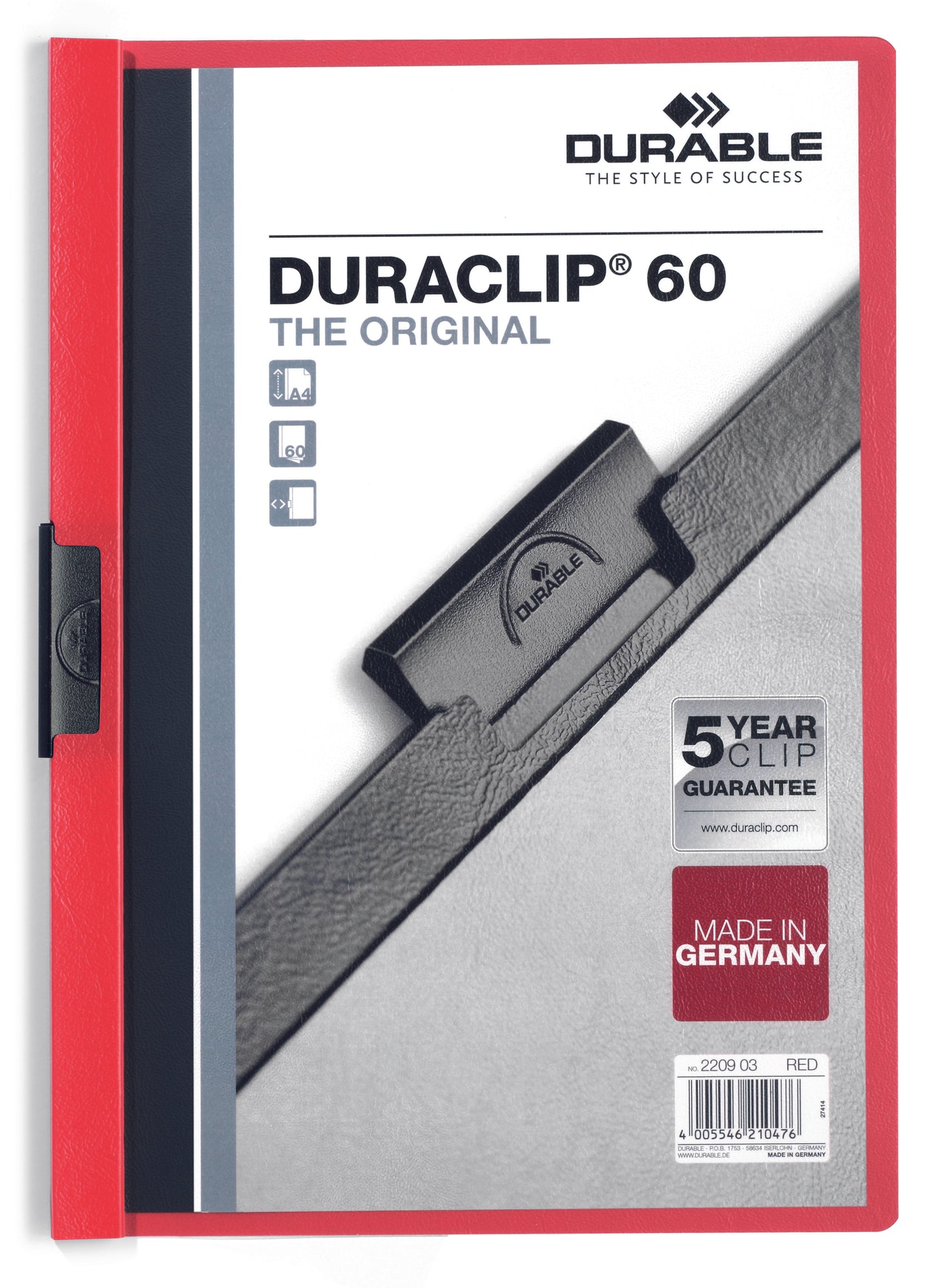 مجلد قصاصات DURACLIP® 60 A4 لكل قطعة