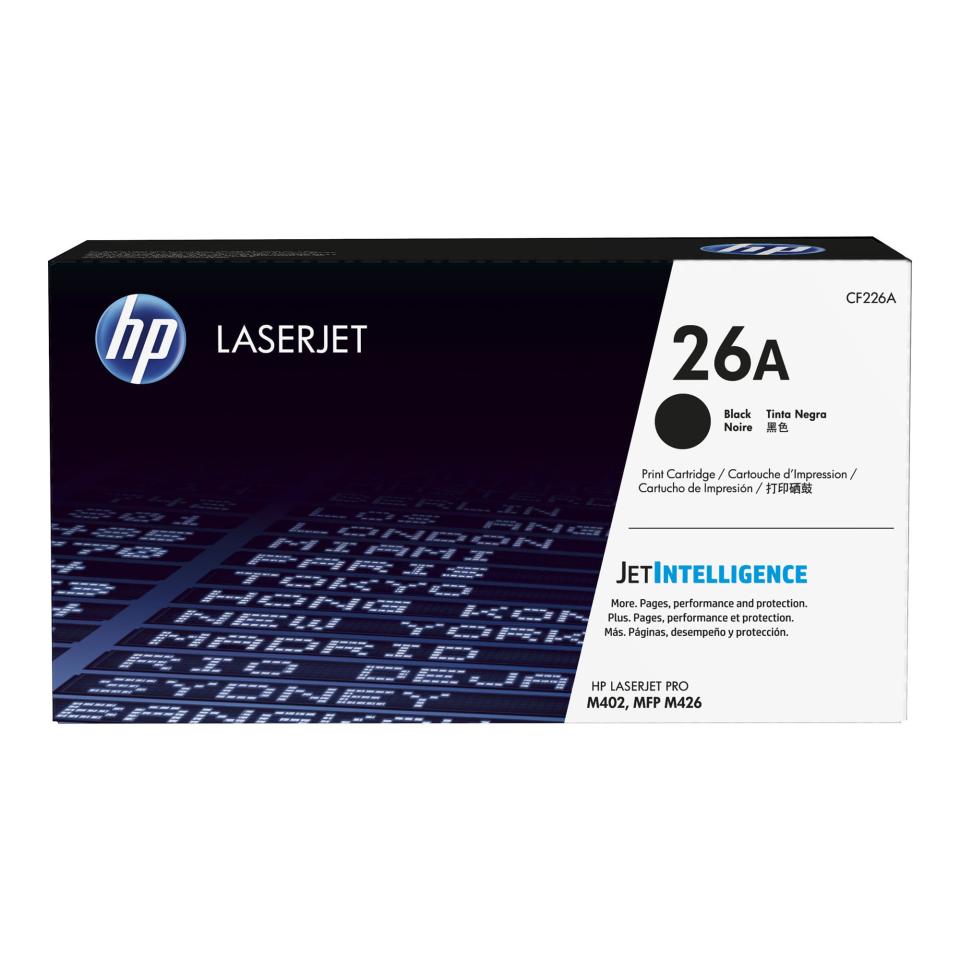 خرطوشة مسحوق حبر أسود أصلية HP 26A Black LaserJet (CF226A)