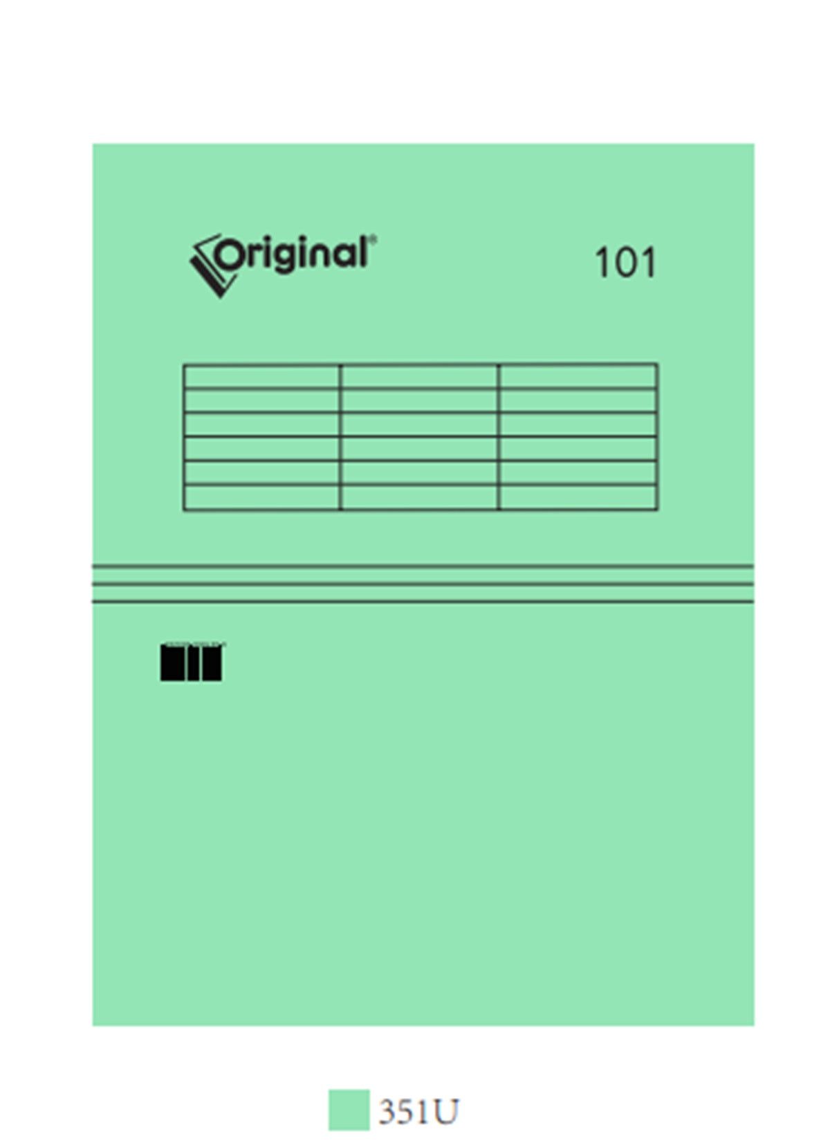 مجلد تلسكوبي Original®-Economy 101 بلون سادة، عمودان للتعليق، كل صندوق يحتوي على 50 قطعة