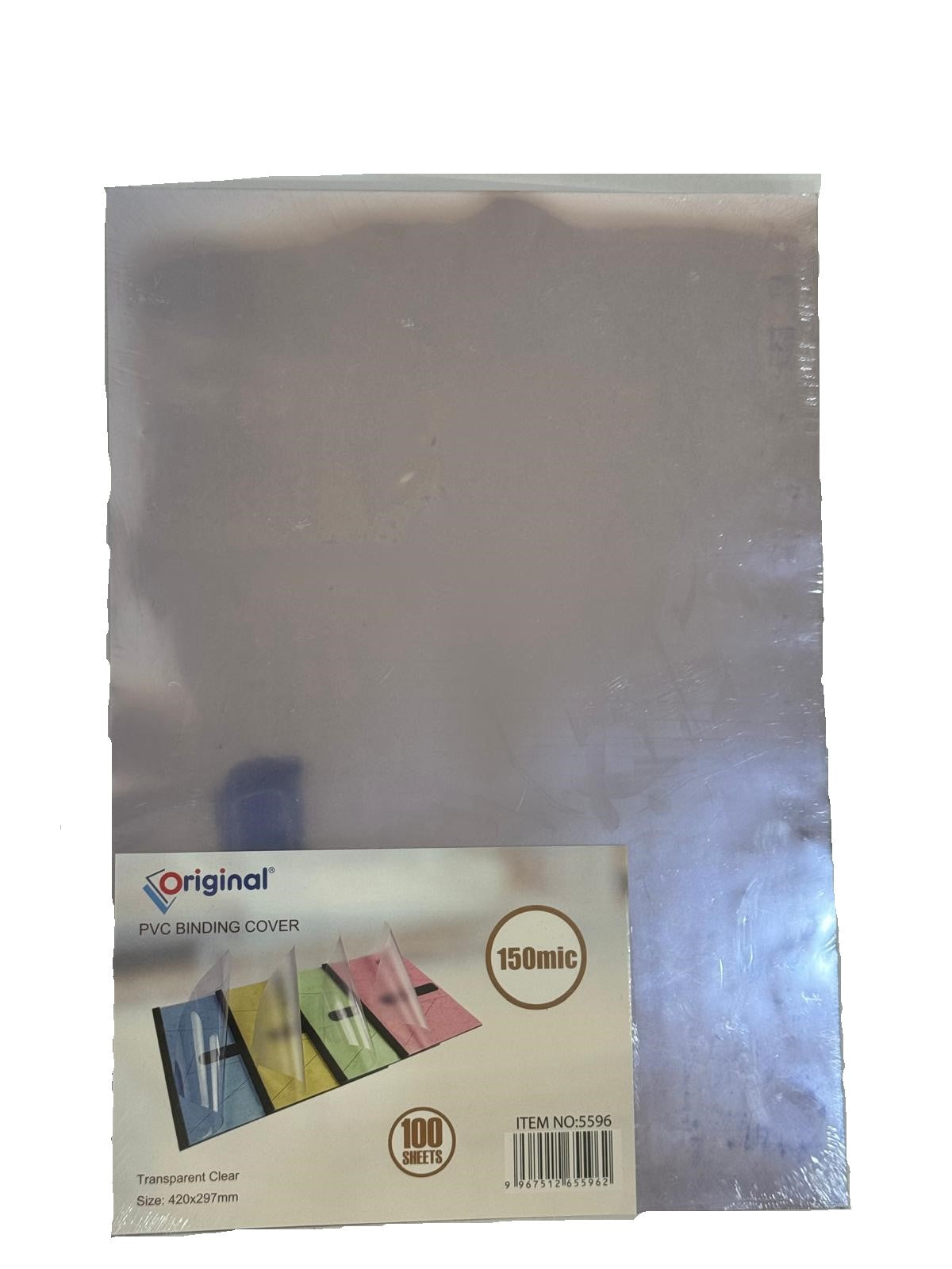 Original PVC Binding Cover A3 Clear 150 MIC 5596 420X297 100 Sheet in Box