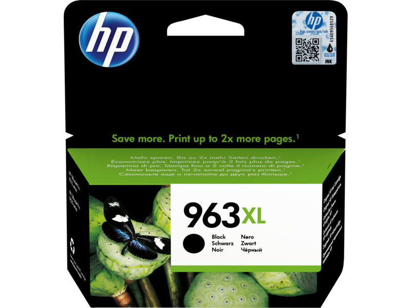 خرطوشة طباعة حبرية HP 963XL أصلية سوداء عالية الإنتاجية (3JA30AE)
