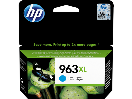 HP 963XL High Yield Cyan Original Ink Cartridge (3JA27AE)