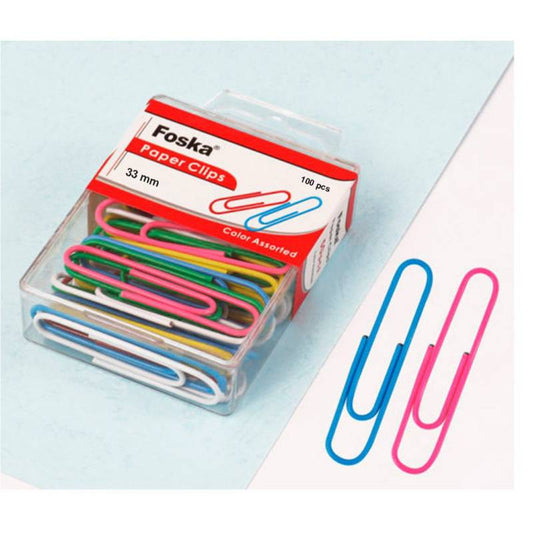 Foska® Vinyl Coated Paper Clip 33mm