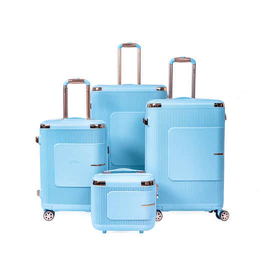Original®-Trolley Bag 4Pc Luggage Set 20"/24"/28" with 14" Beauty Case (Straight Stripe Style)