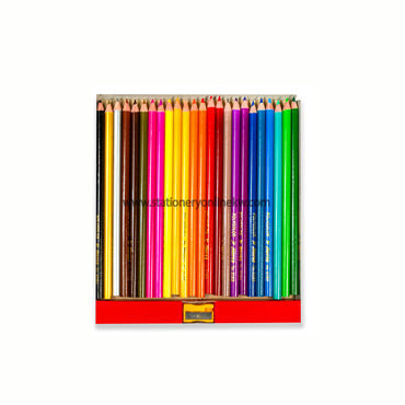 HORSE 24 Color Pencils Set with Eraser Pack