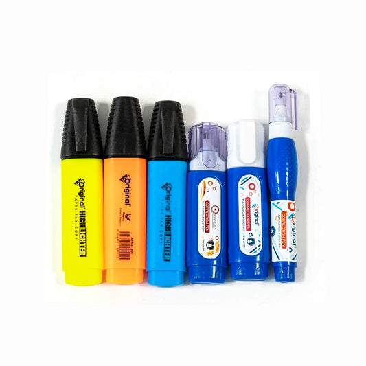 ORIGINAL - Highlighter set + ORIGINAL 03 Nos. of Correction Pens