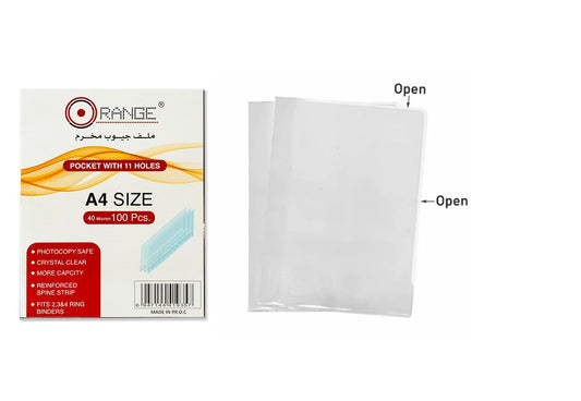 DOUBLE A  L-Shaped Clear File 12 pcs + OMEGA - XL Ball Pen 50 pcs pkt