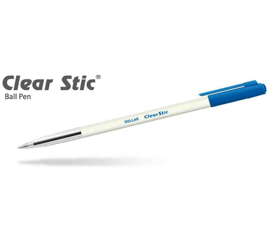 قلم حبر جاف Dollar Clear Stic® F مقاس 0.7 مم (متوفر في عبوات من 10 و50 قلمًا)