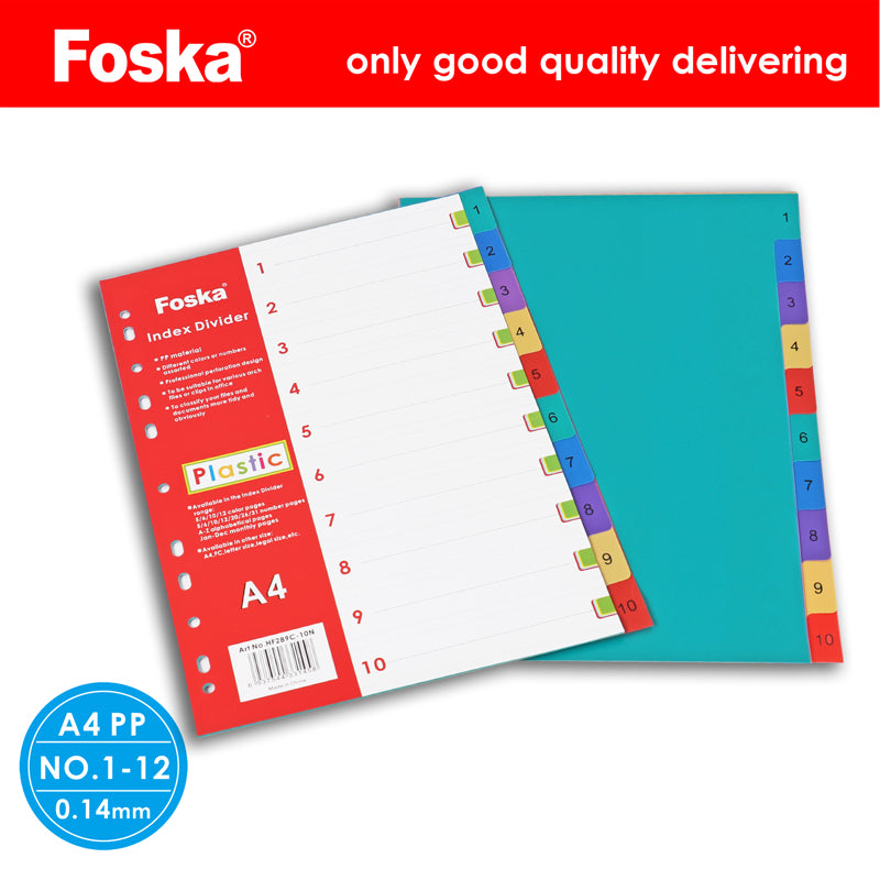 Foska® Plastic Index Divider 1set