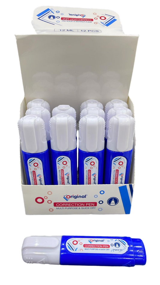 Original® Correction pen Multi Purpose & Quick Dry Pack of 12's 12ml