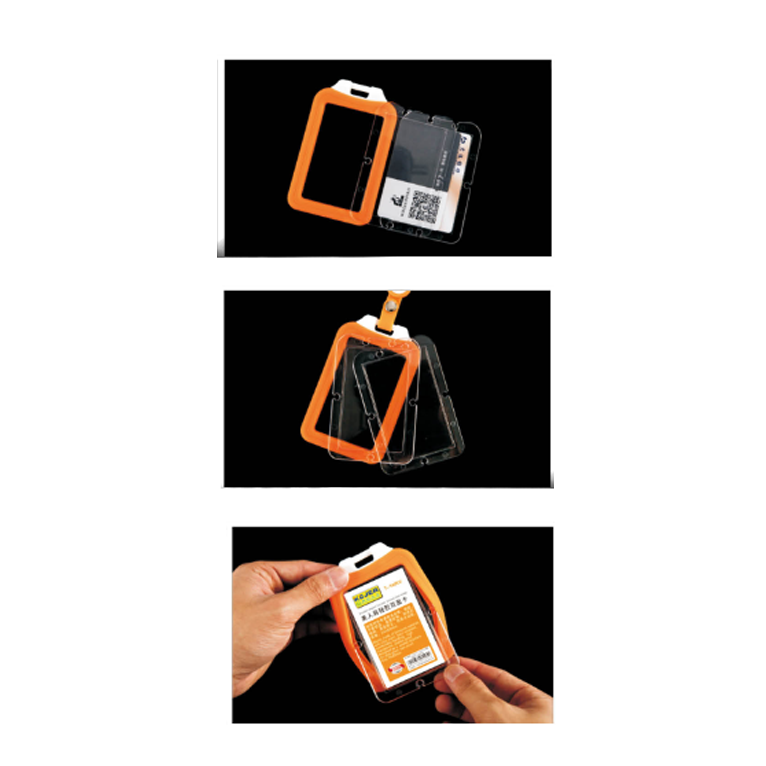 T-1405 Shoulder-Shaped Two-sided Silicone Card Holder Pack of 10's
