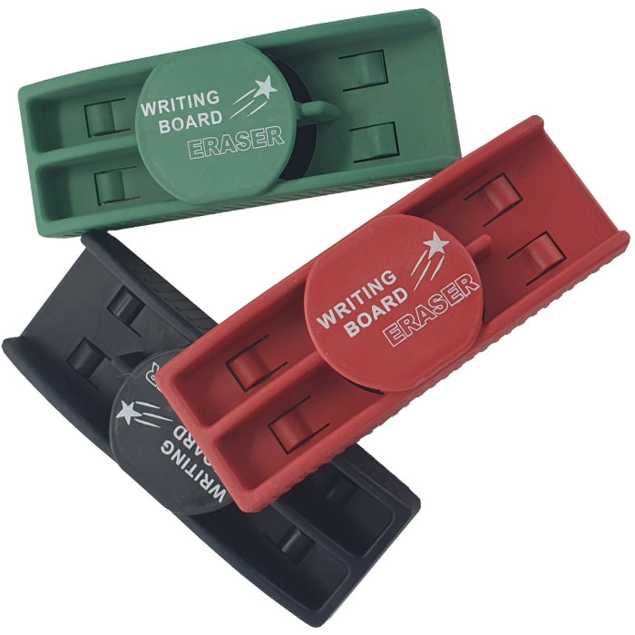 Original Whiteboard Eraser Plastic 2 Marker Holder 4 Colors Each pc