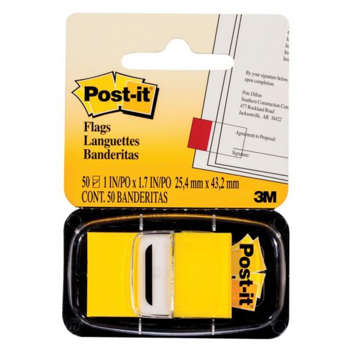 3M Post-it® Flags Value Pack ، أصفر ، 1 في العرض ، 50 / موزع