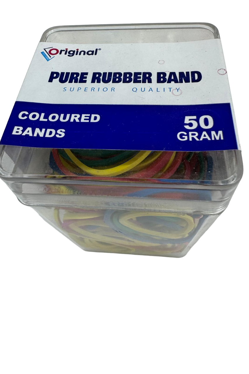 Color Code Rubber Band Original® Rubber Band 50GM Round Assorted Color – Stationery Online KW