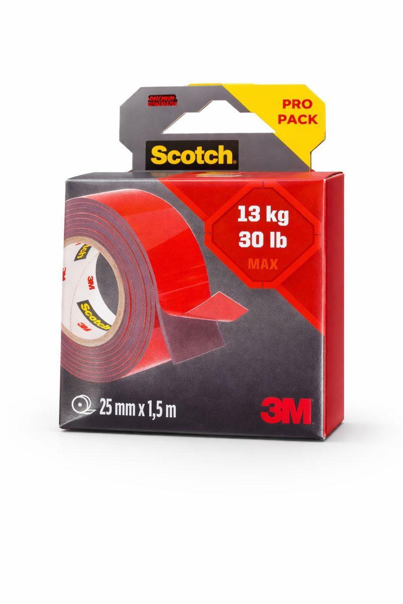 3M Scotch-Mount™ Extreme Double-Sided Mounting Tape 2,54 Cm X 1.52 M