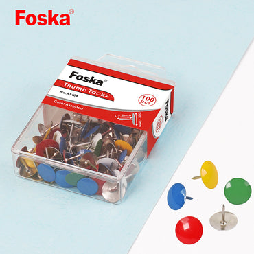 دبابيس إبهام Foska® بألوان متنوعة (AS40B)