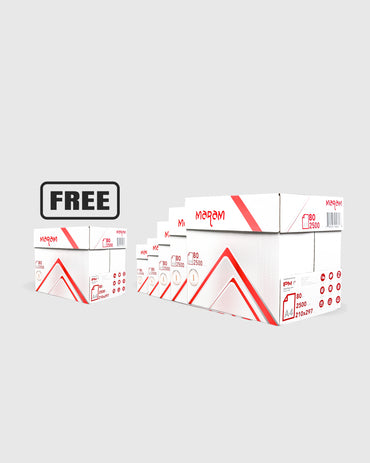 ورق تصوير مرام A4 5 كرتون مع كرتونة مجانية