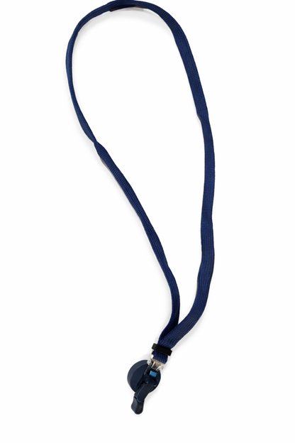 Original Navy Blue ID Lanyard with Secure Clip Navy Blue