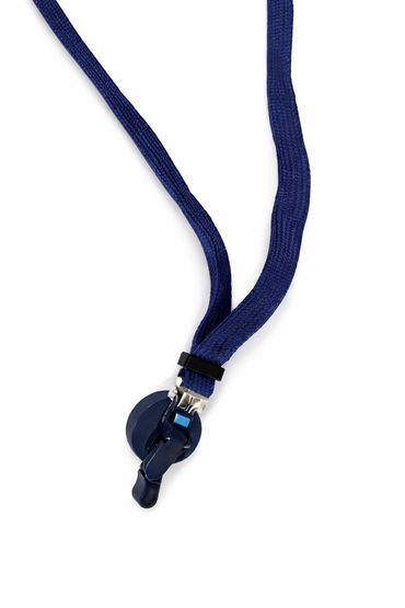 Original Navy Blue ID Lanyard with Secure Clip Navy Blue