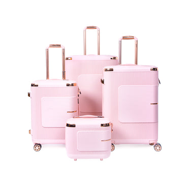 مجموعة حقائب سفر أصلية® بعجلات، مكونة من 4 قطع، مقاس 20/24/28 بوصة، مع حقيبة تجميل مقاس 14 بوصة (بتصميم مخطط مستقيم)