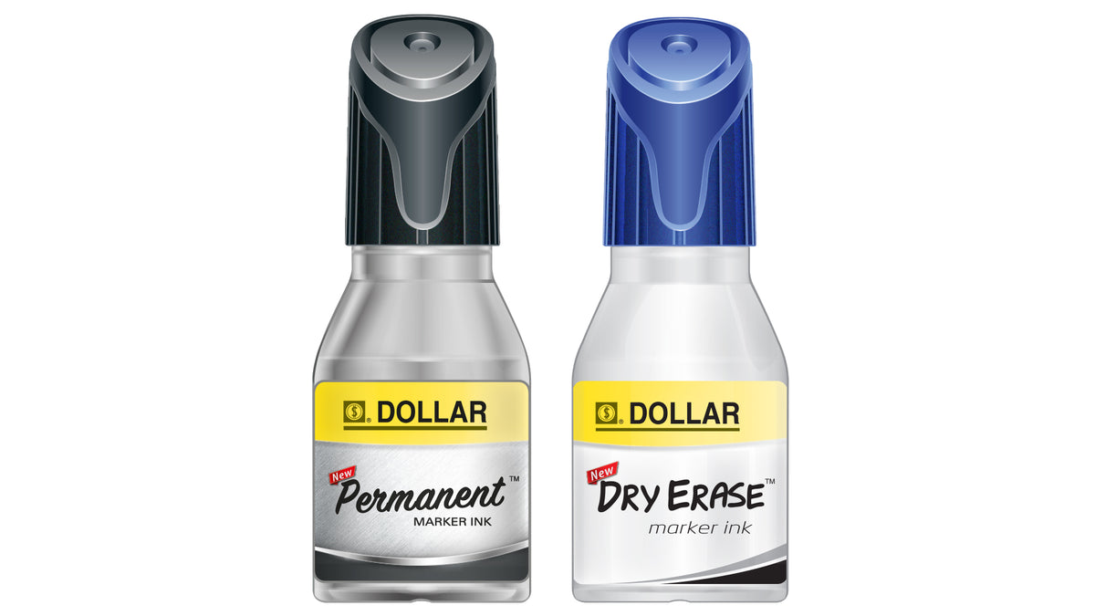 Mbaker Ink Dollar Marker Refill Ink Black Permanent – Stationery Online KW
