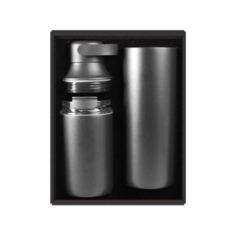 Flask & Water Bottle Set