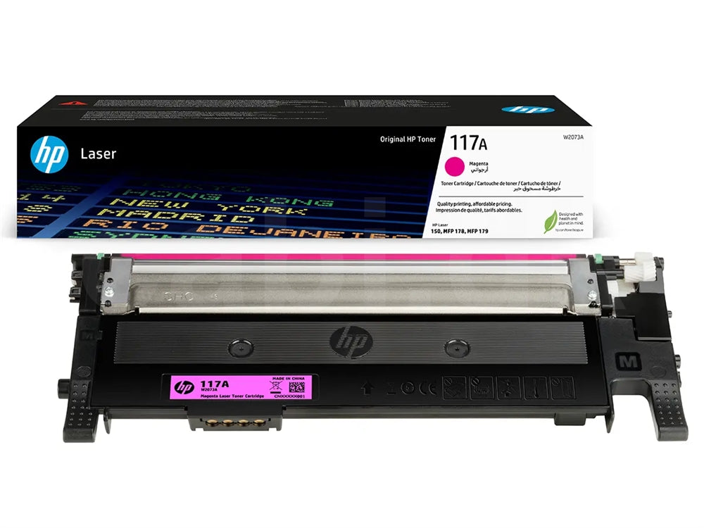 خرطوشة مسحوق حبر أصلية باللون الأرجواني لطابعة HP 117A Magenta (W2073A)