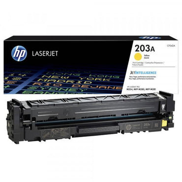 HP 203A Yellow Original LaserJet Toner Cartridge (CF542A)