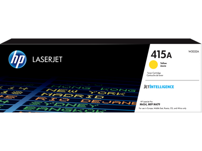 خرطوشة مسحوق حبر أصلية باللون الأصفر لطابعة HP 415A (W2032A)