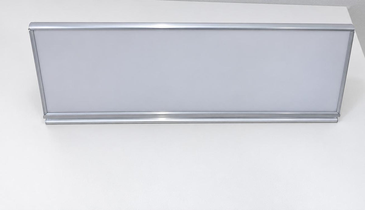 Original Name Plate Holder For Desk Aluminum Triangle Silver