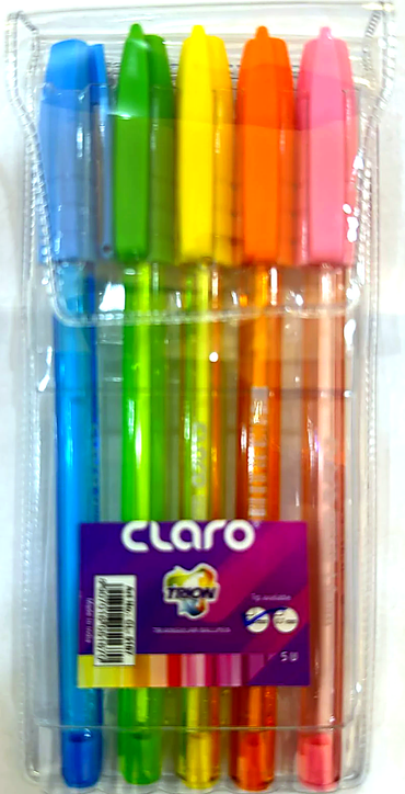 Trion Triangular Ball Pen - 10 & 5 Mix Color Set- 1.0 mm